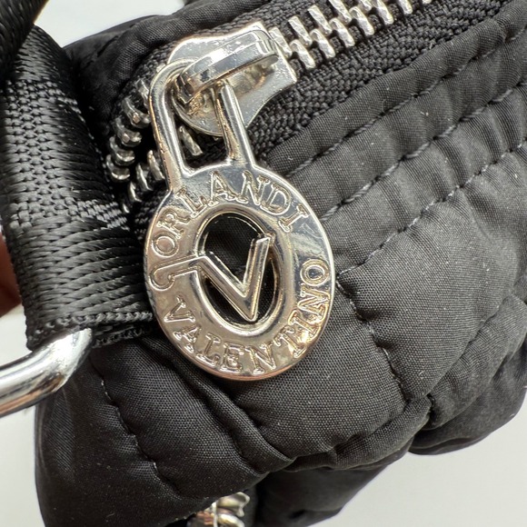Valentino Orlandi Quilted Black Crossbody Bag Shoulder‎ Lightweight Nylon $199 - Picture 7 of 16